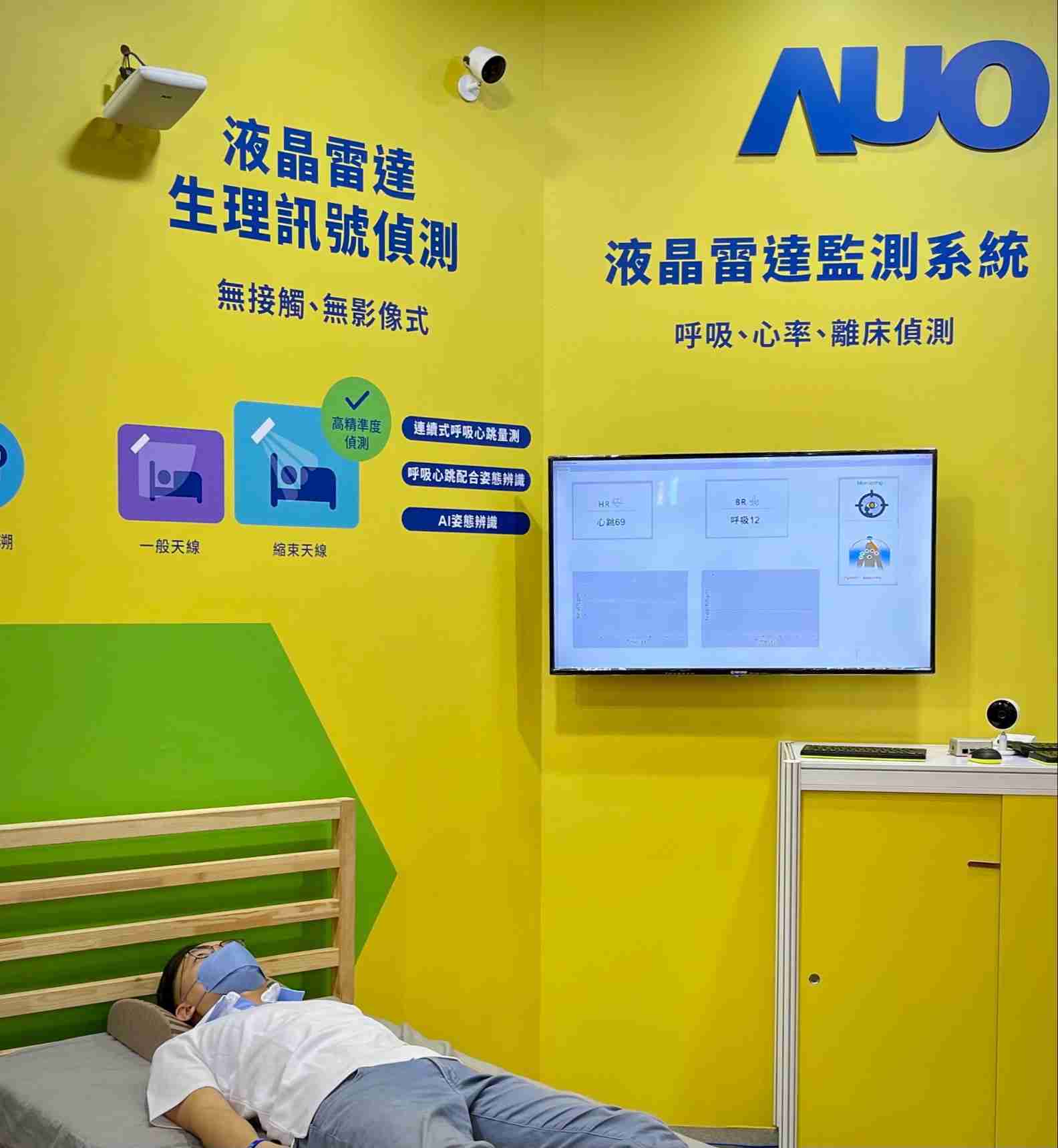 CG电子颐康「无接触生理监测雷达」，，免除传统线路与贴片束缚，，精准侦测呼吸、、、、心跳等重要生理讯号